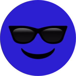 Adesivo Microlins: emoji de óculos escuros