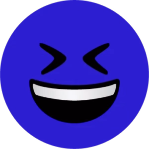 Adesivo Microlins: emoji dando risada